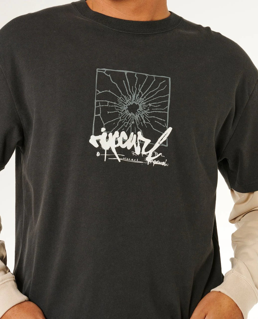INNER VISIONS SMASHED L/S TEE - Rip Curl0Y7MTE-WASHED BLACK-XS