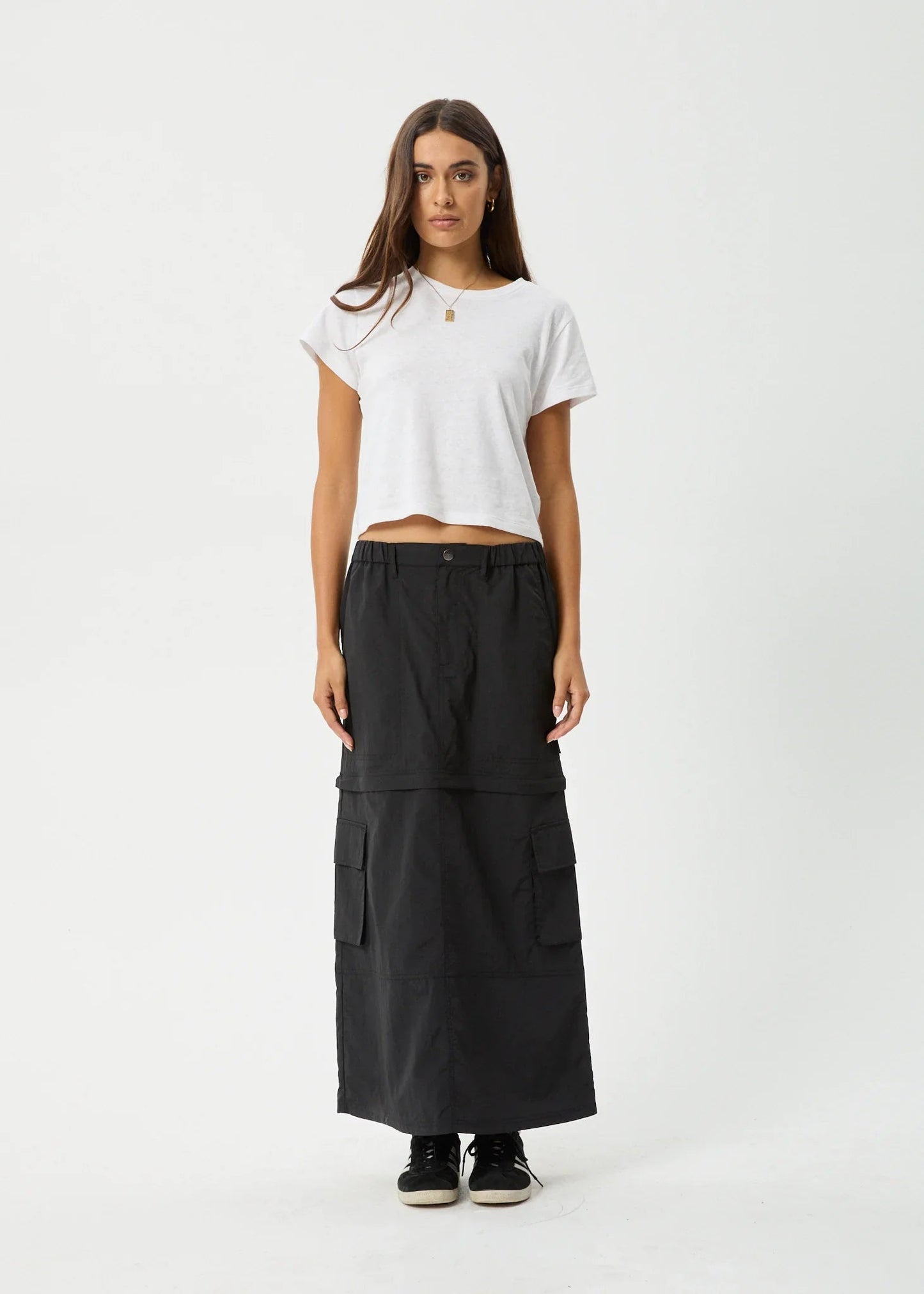 Instinct Recycled Zip Off Maxi Skirt - Afendsw242905 - blk - Black - L