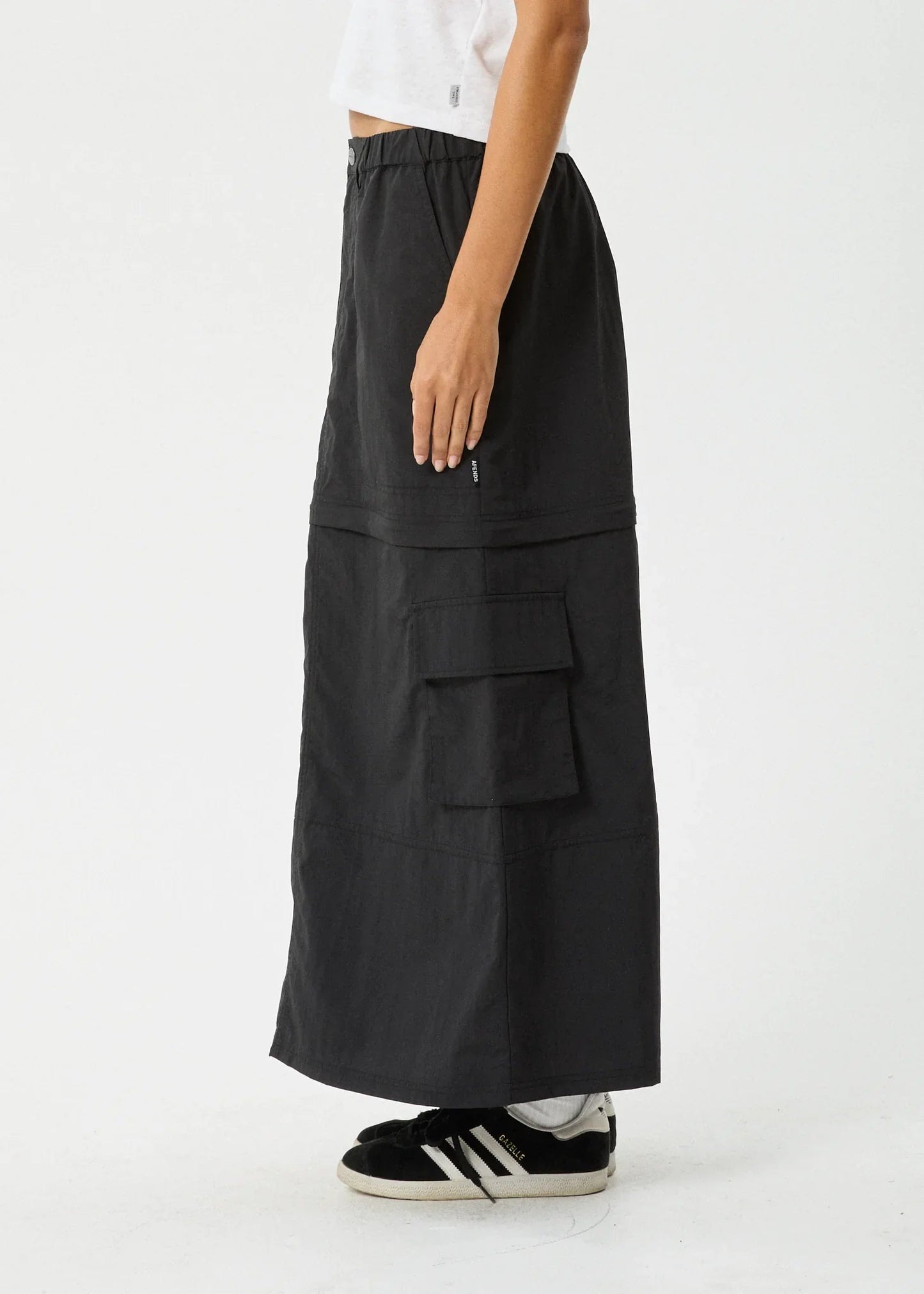 Instinct Recycled Zip Off Maxi Skirt - Afendsw242905 - blk - Black - L