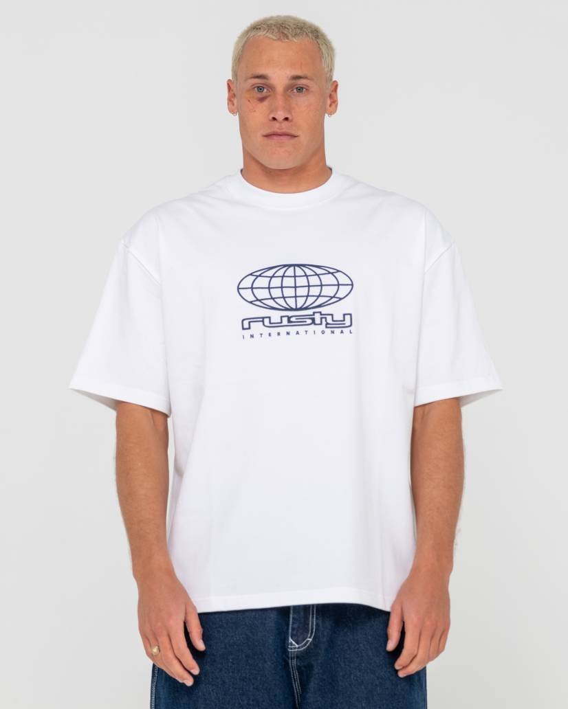 Internazional Short Sleeve Heavy Tee - RustyTTM2938 - WHT - White - L
