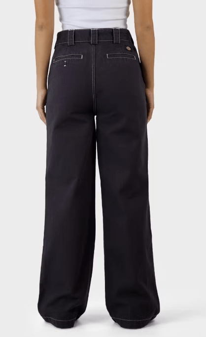 Jasper High Rise Wide Leg Pant - DickiesDW224 - PA03 - Stone Wash Black - 8