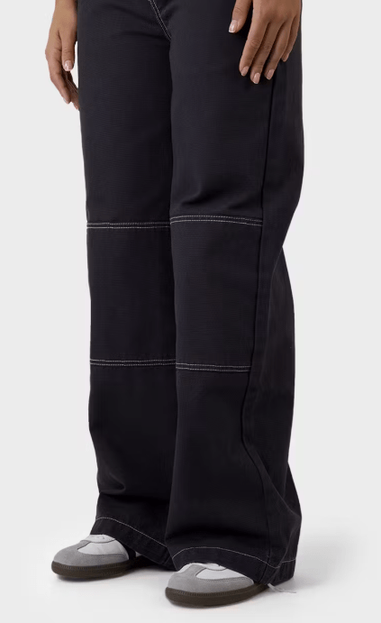 Jasper High Rise Wide Leg Pant - DickiesDW224 - PA03 - Stone Wash Black - 8