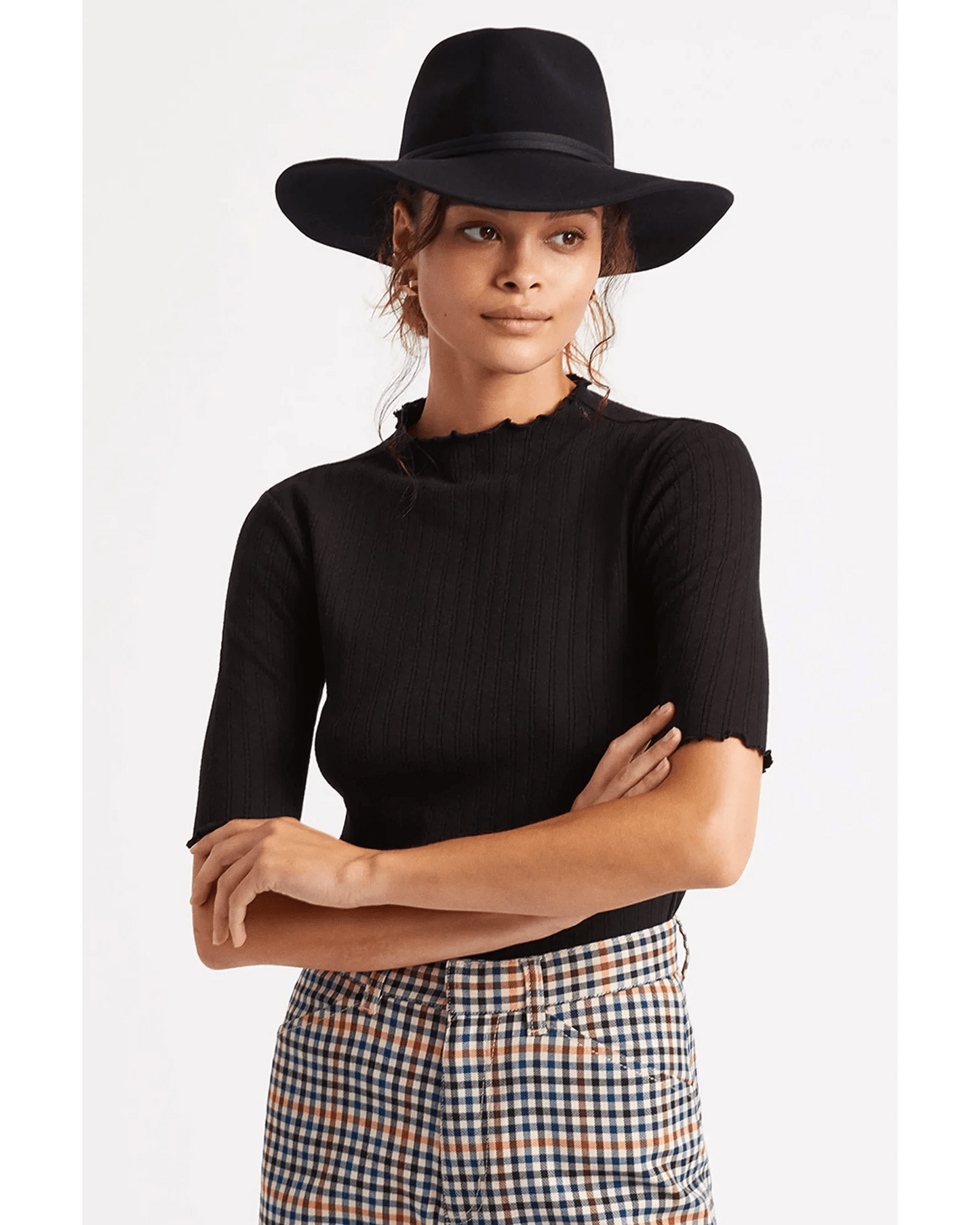 Joanna Packable Hat - Brixton10628 - BLACK - Black - M