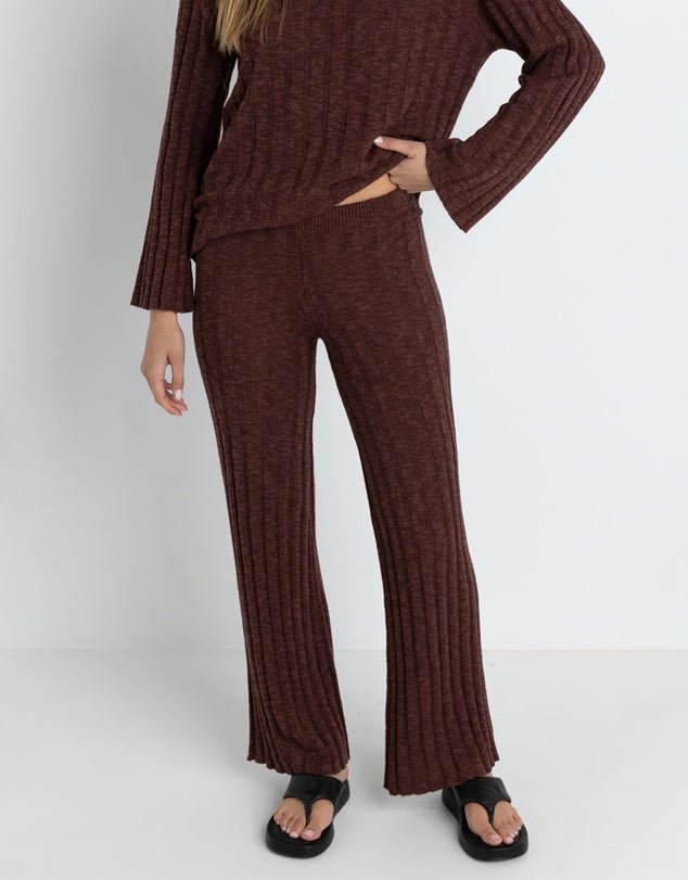 KOKO WIDE LEG KNIT PANT - Rhythm0425W - PA04 - CHOCOLATE - 8