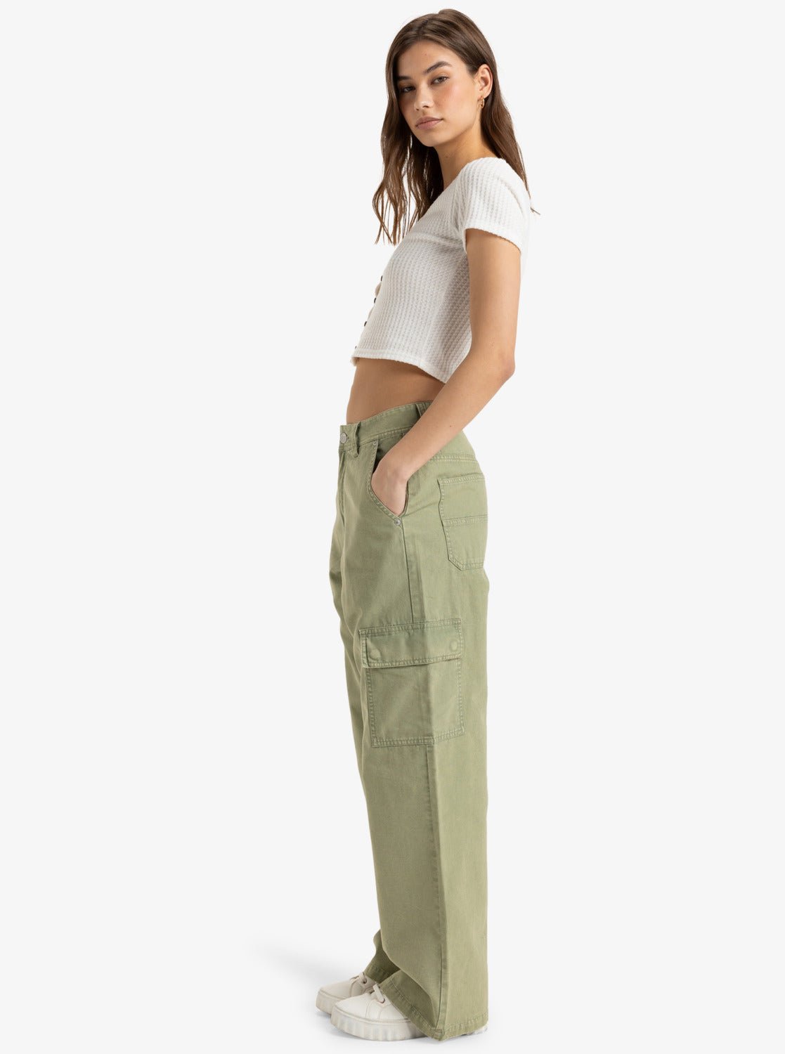 Left Again Cargo - RoxyERJNP03581 - GLD0 - Oil Green - L