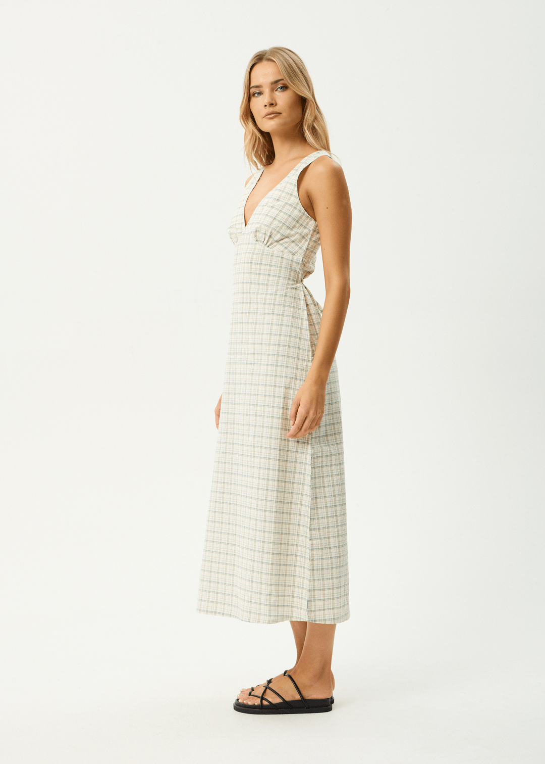 Legacy - Organic Seersucker Maxi Dress - AfendsW253814 - BOA CHECK - XS