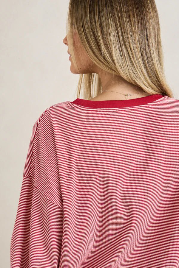 LEXI STRIPE LONG SLEEVE TOP - RhythmCD25W-FT94-CHERRY-6