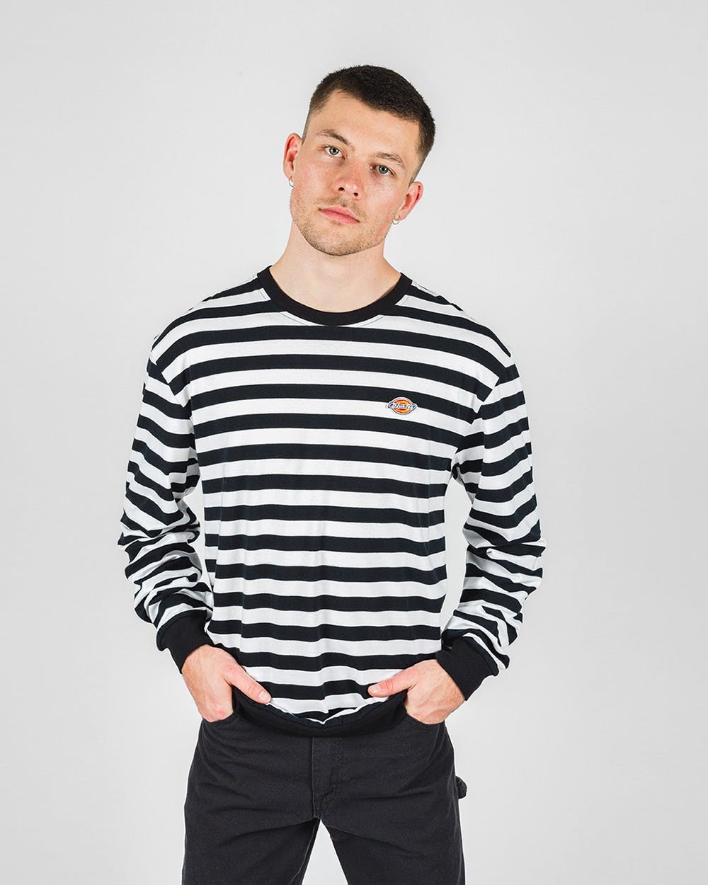 Lexington Classic Fit L/S Tee - DickiesK3190208 - Black/White - L