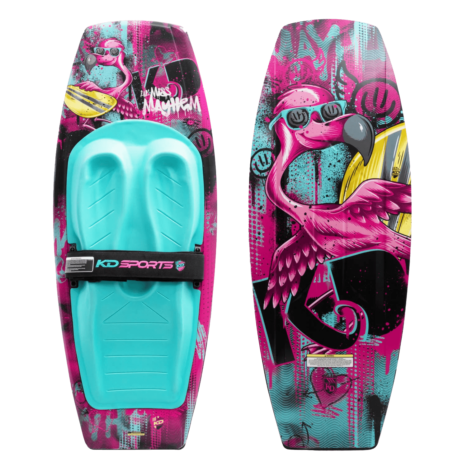 LIL' MISS MAYHEM KNEEBOARD w/HOOK - KDKK0402Q - PINK/TEAL