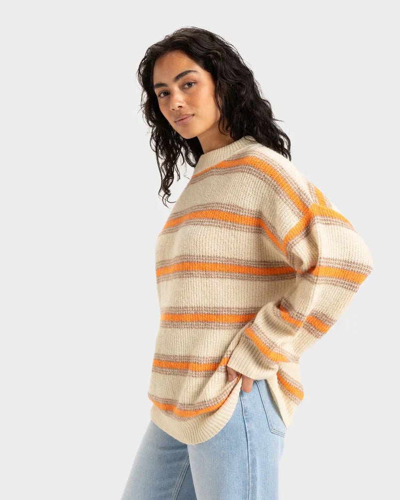 Little Dume Stripe - RoxyERJSW03664 - TEC3 - Parchment Lucie Stripe - L