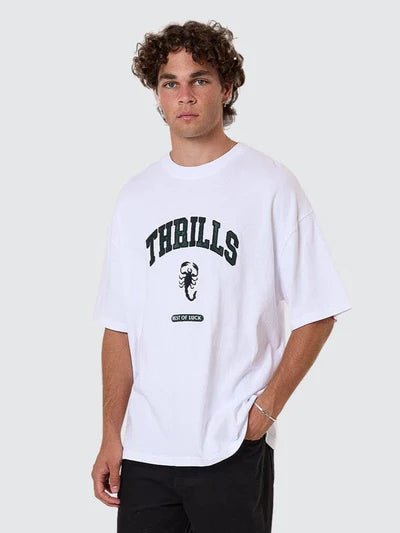 Los Stingers Box Fit Oversize Tee - White - ThrillsTH25 - 127A - White - S