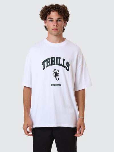 Los Stingers Box Fit Oversize Tee - White - ThrillsTH25 - 127A - White - S