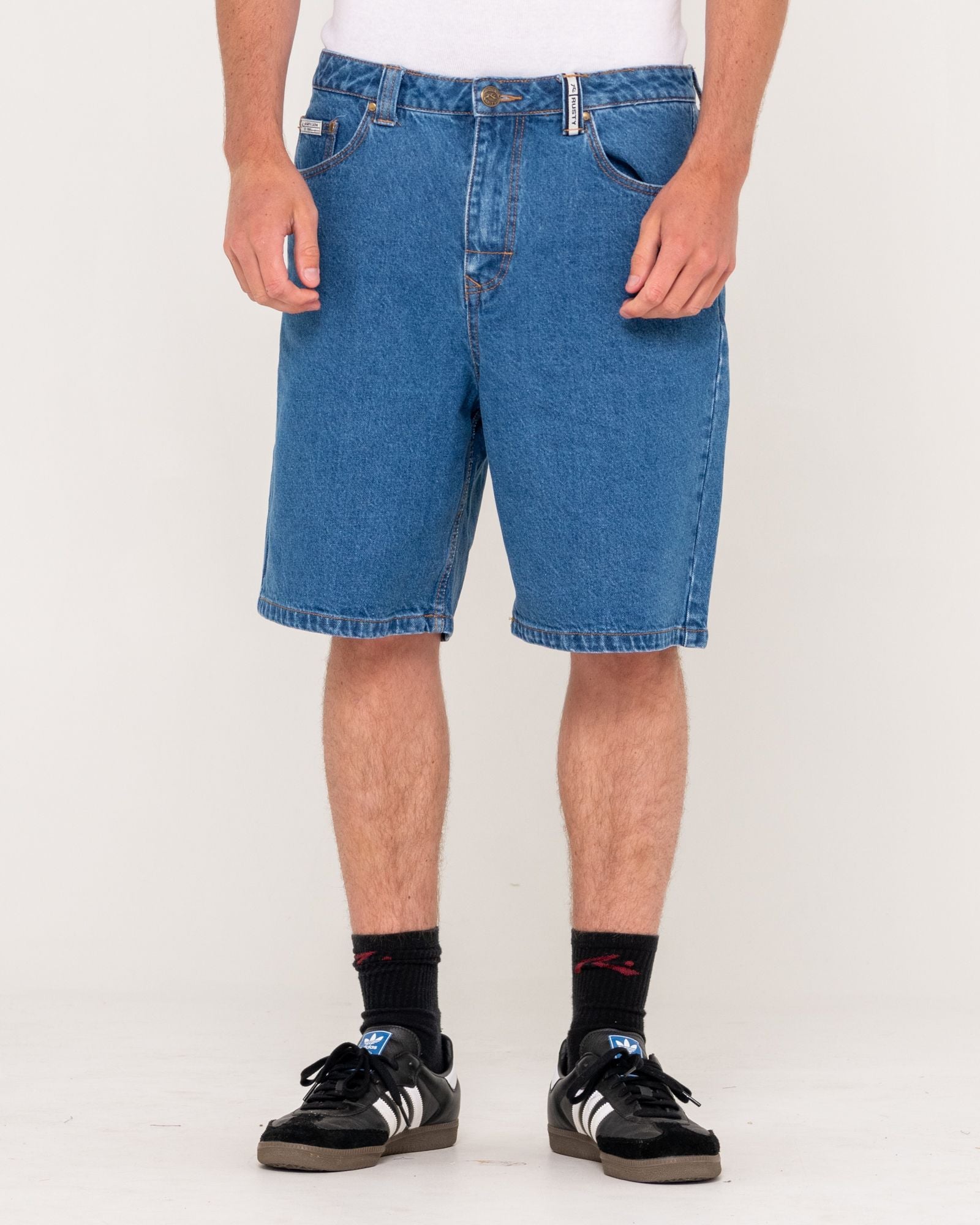 LUCIFER LOOSE JORT - RustyWKM1162 - MIDDY BLUE - 30