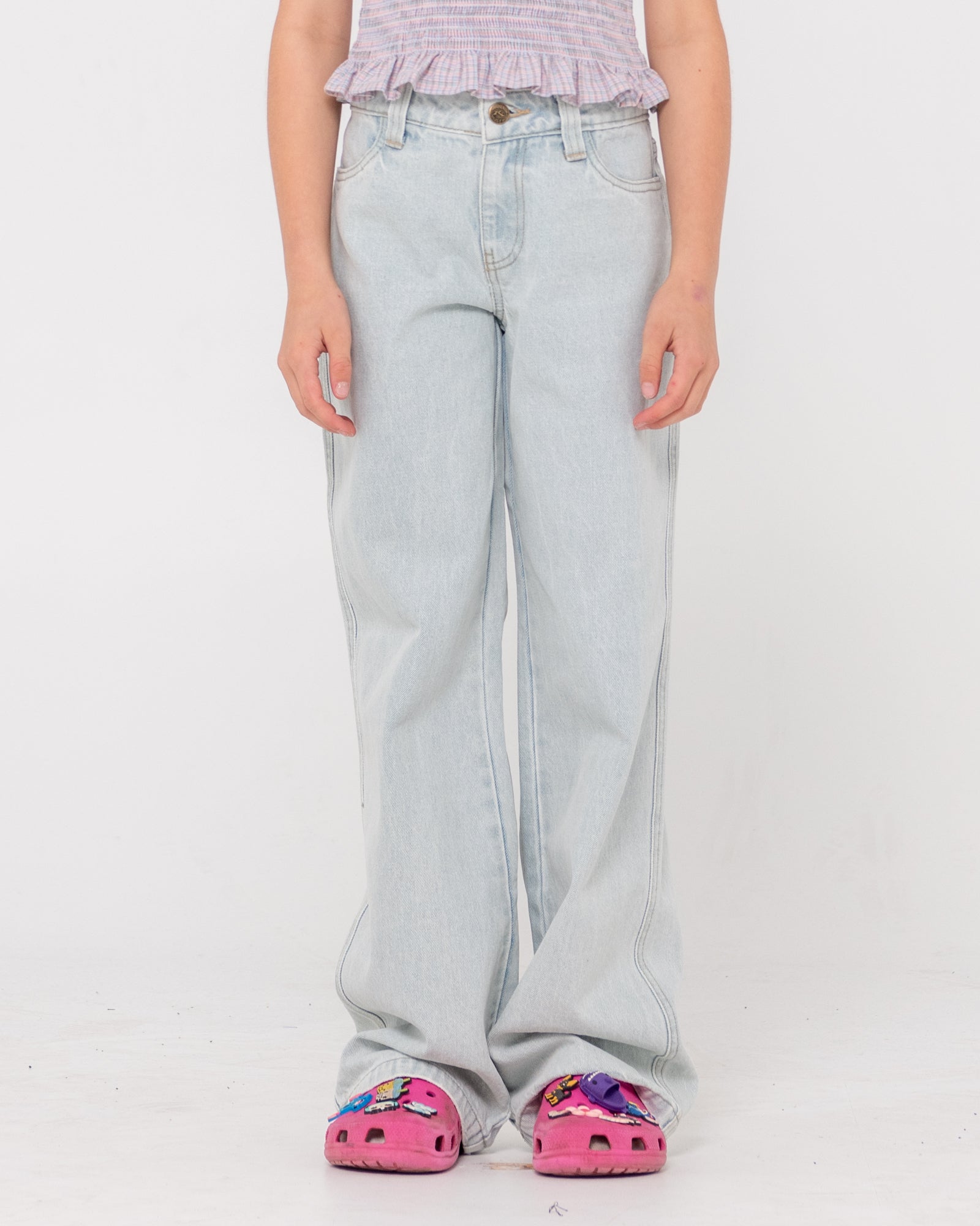LUCY LOOSE LOW RISE JEAN GIRLS - RustyPAG0033 - SKY BLUE HEATHER - 8