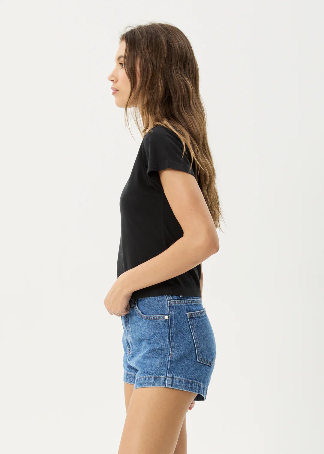 Maisie - Baby Tee - AfendsW253003 - STK - STONE BLACK - XS