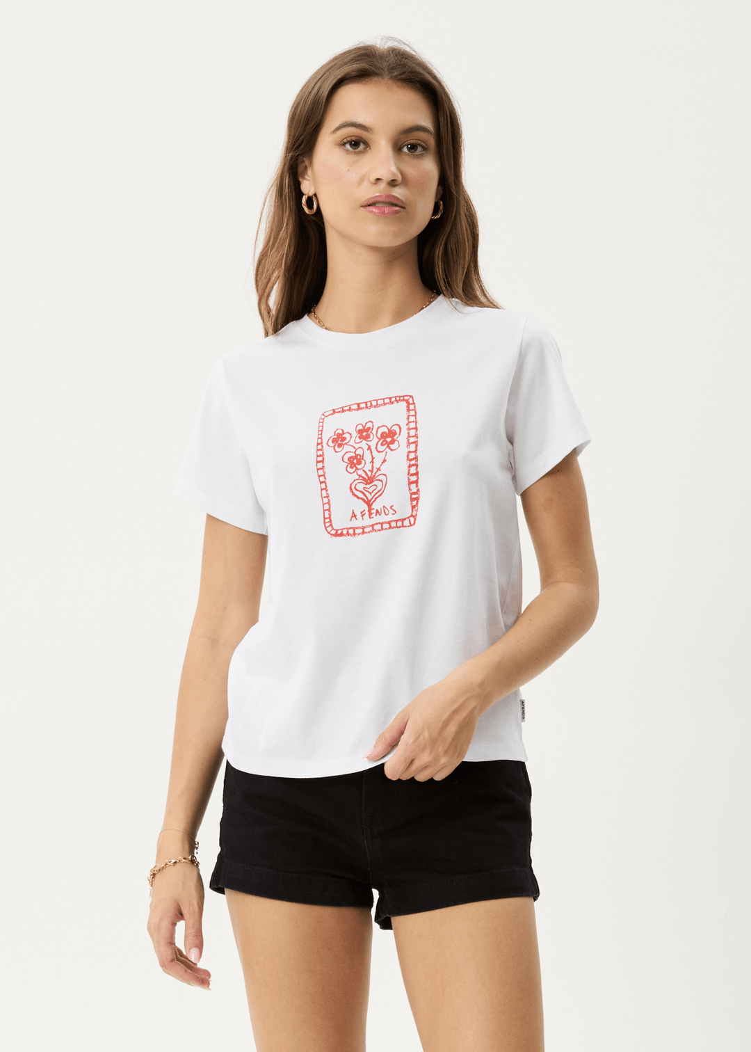 Maisie - Recycled Regular Tee - AfendsW253004 - WHITE - S