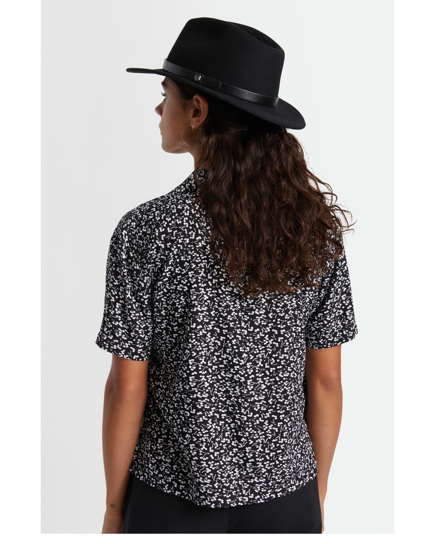 Messer Fedora - Brixton10763 - BLACK/BLACK - L