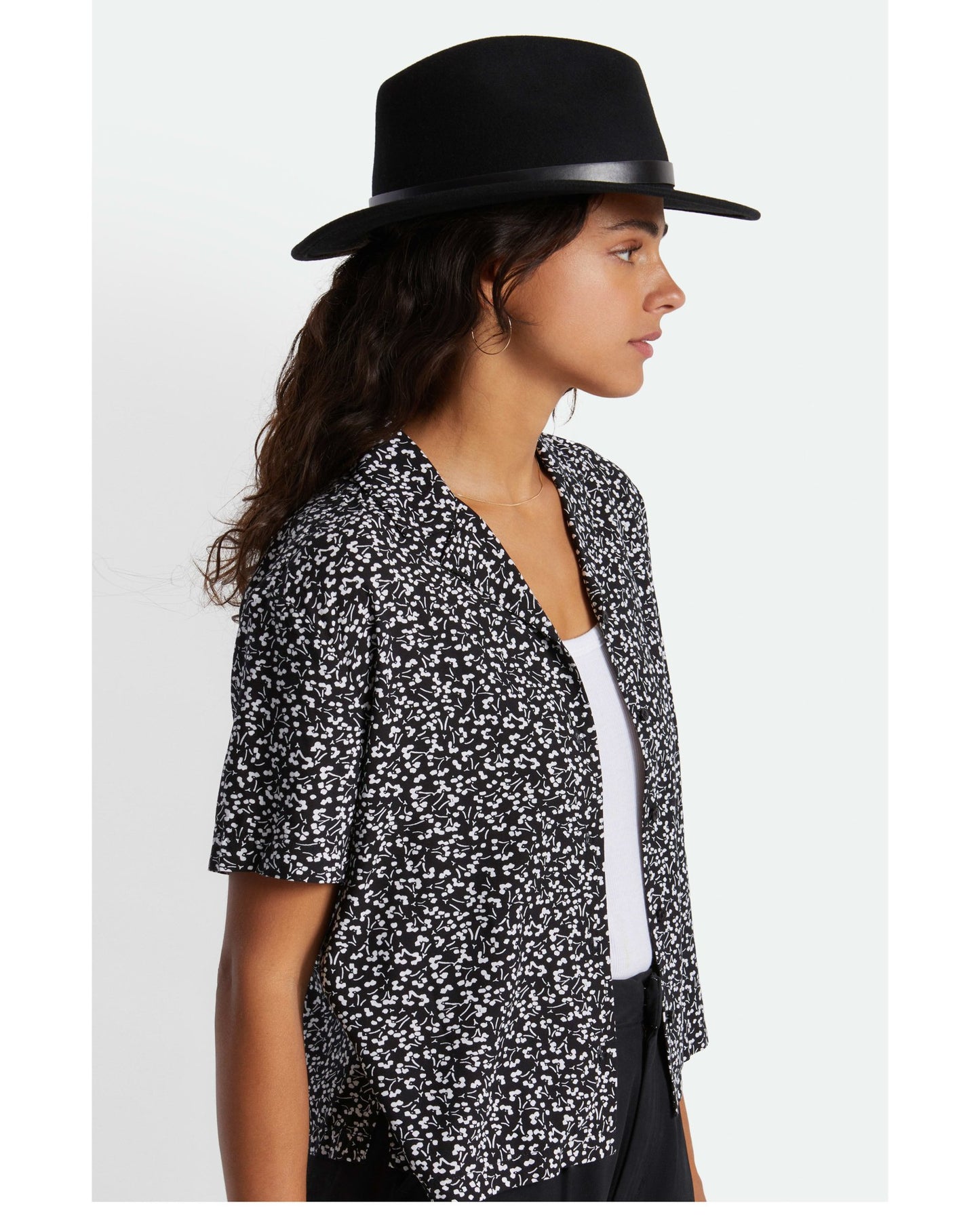 Messer Fedora - Brixton10763 - BLACK/BLACK - L