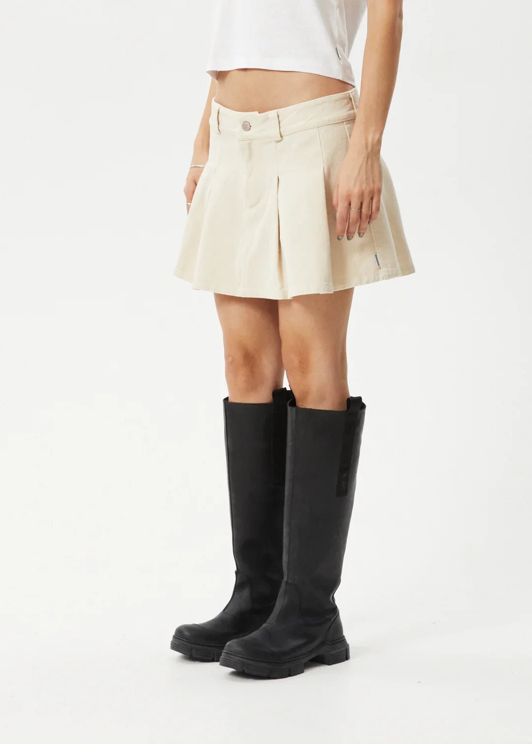 Mika Pleat Mini Skirt - AfendsW243903 - SND - Sand - XS