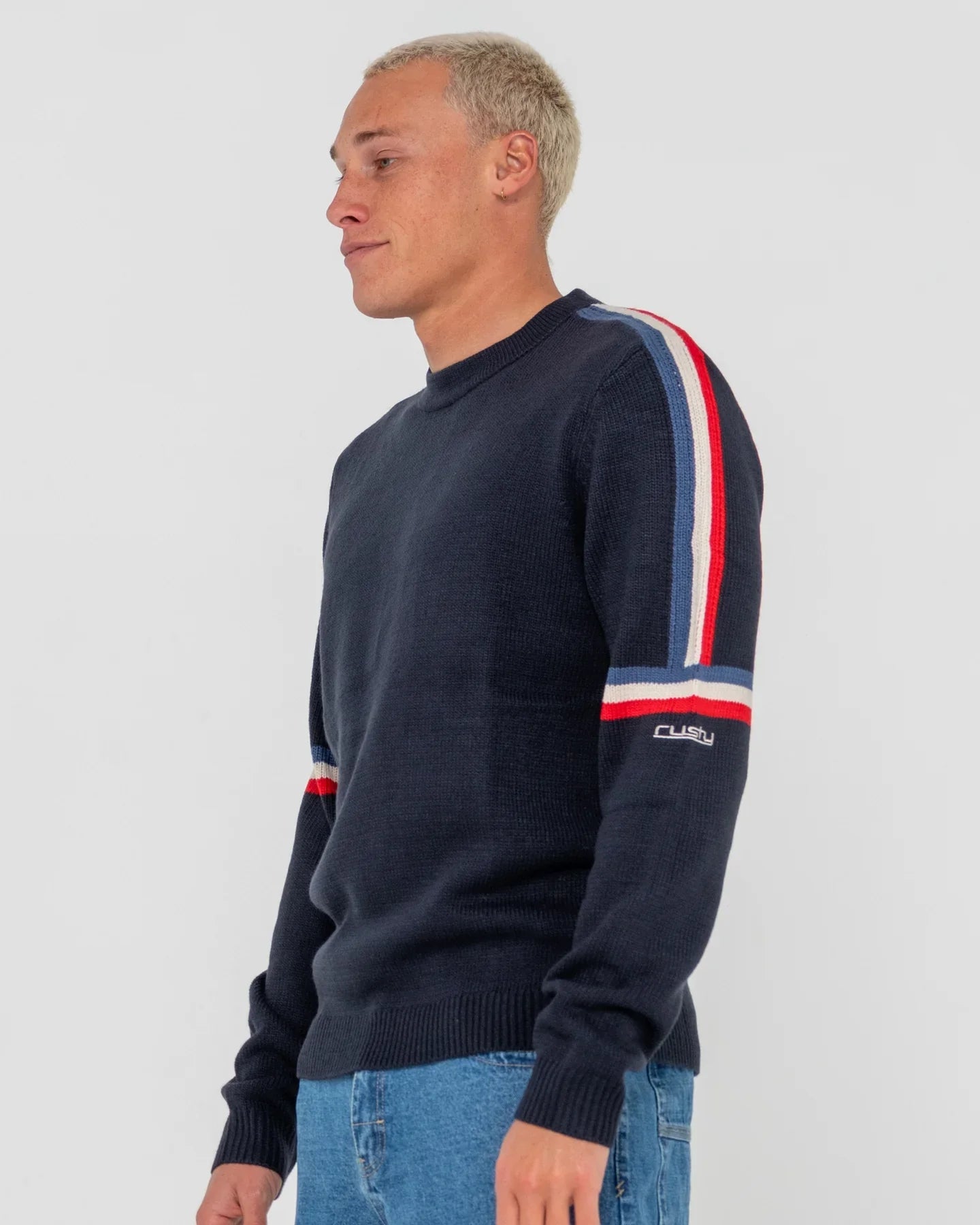 Moritz Knitted Crew - RustyCKM0395 - NVB - Navy Blue - L
