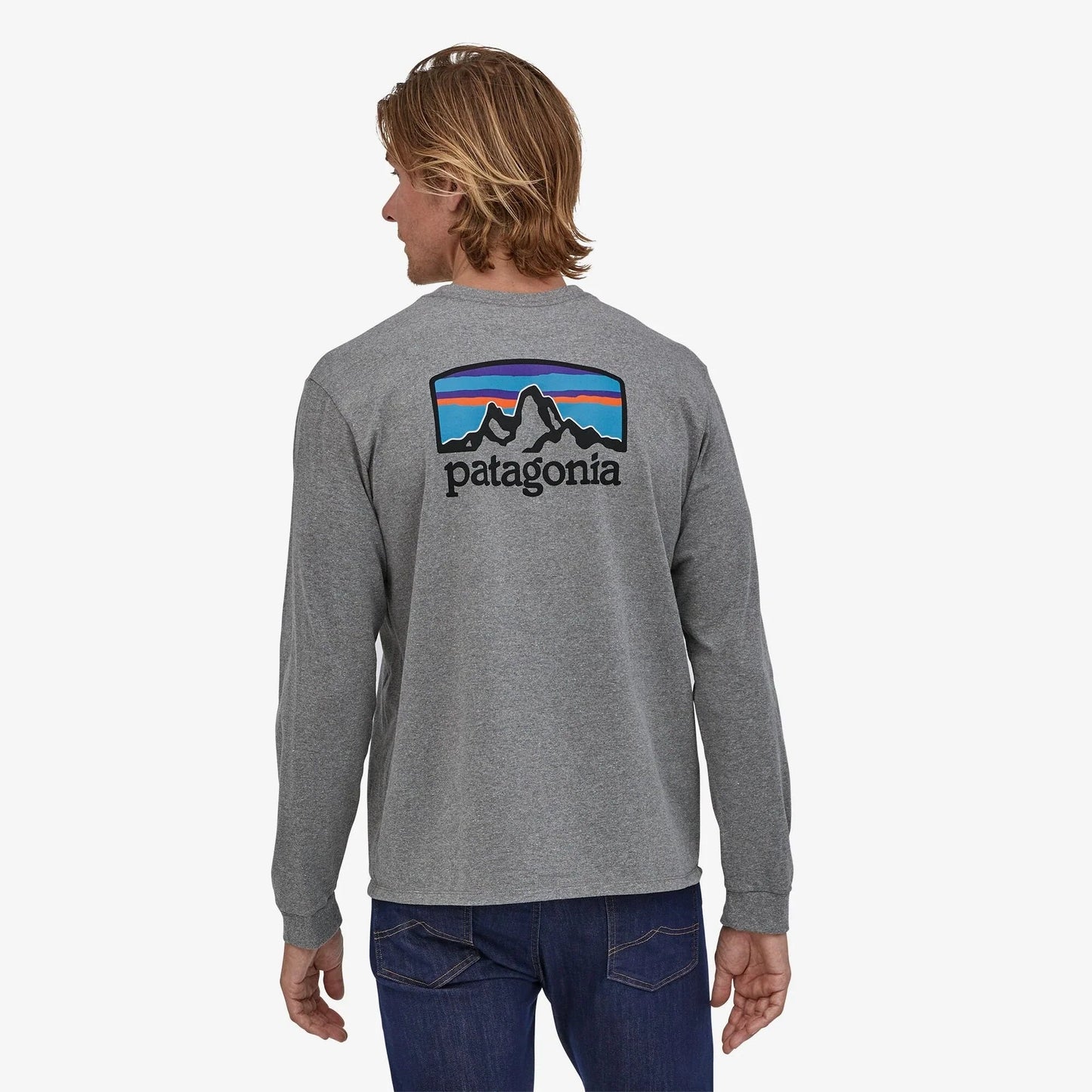Ms L/S Fitz Roy Horizons Responsibili - Tee - Patagonia38514 - GLH - Gravel Heather - L