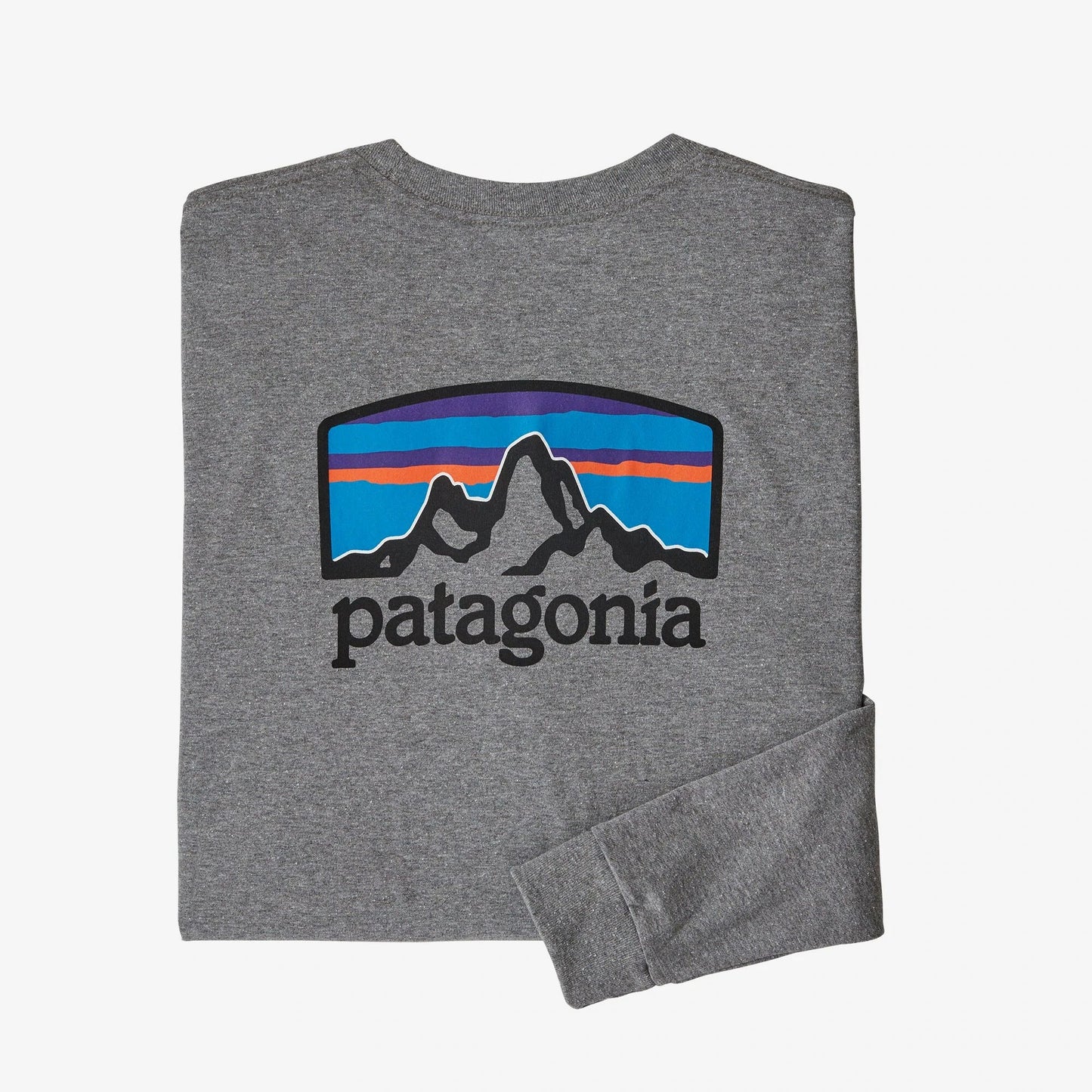 Ms L/S Fitz Roy Horizons Responsibili - Tee - Patagonia38514 - GLH - Gravel Heather - L