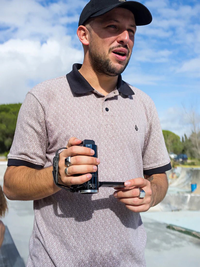 Natural Stone Polo SS - Volcoma0132401 - tek - Teak - L