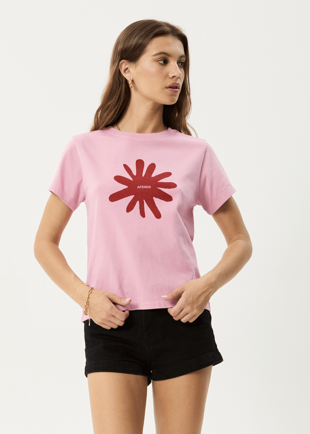 Nessa - Recycled Regular Tee - AfendsW253006 - MARRAKESH - XS
