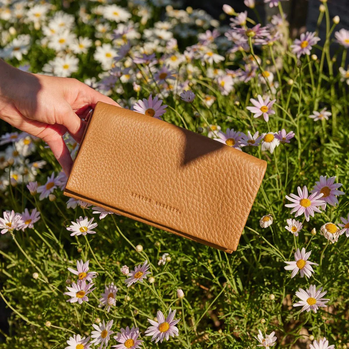Nevermind Leather Wallet - StatusAnxietySA1825 - Tan - 1SZ