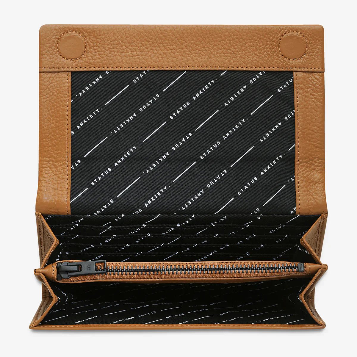 Nevermind Leather Wallet - StatusAnxietySA1825 - Tan - 1SZ
