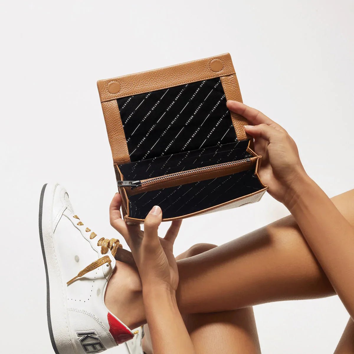 Nevermind Leather Wallet - StatusAnxietySA1825 - Tan - 1SZ