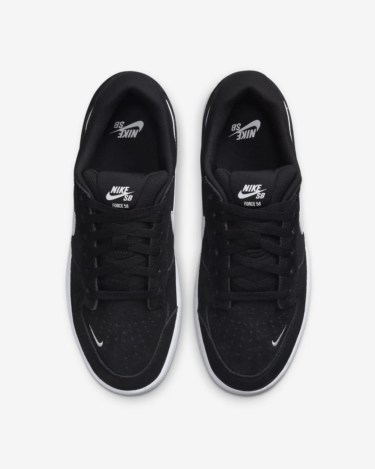Nike SB Force 58 - NikeSBCZ2959 - 001 - Black/White - Black - 10to11.5