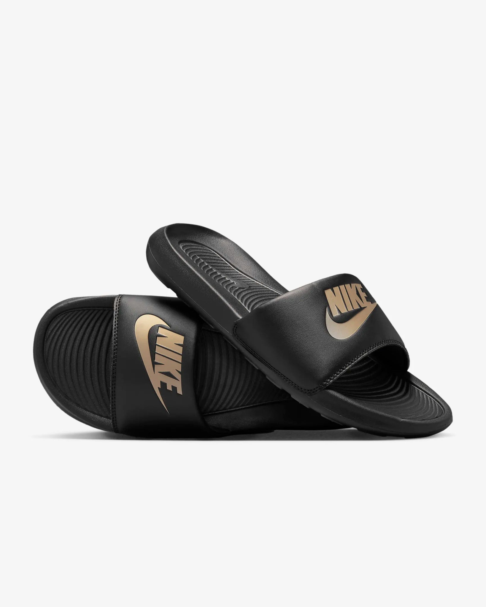 Nike Victori One Slide - NikeSBcn9675 - 006 - Black/Metallic Gold - Black - M10toL11