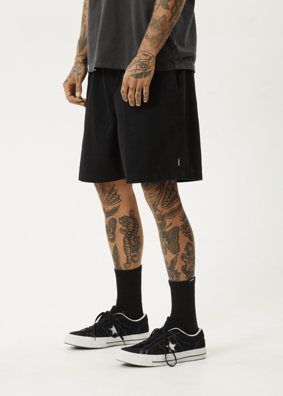 Ninety Eights - Oversized Short 20" - AfendsM240305 - BLACK - S