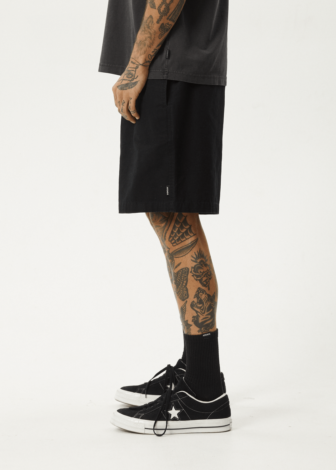 Ninety Eights - Oversized Short 20" - AfendsM240305 - BLACK - S