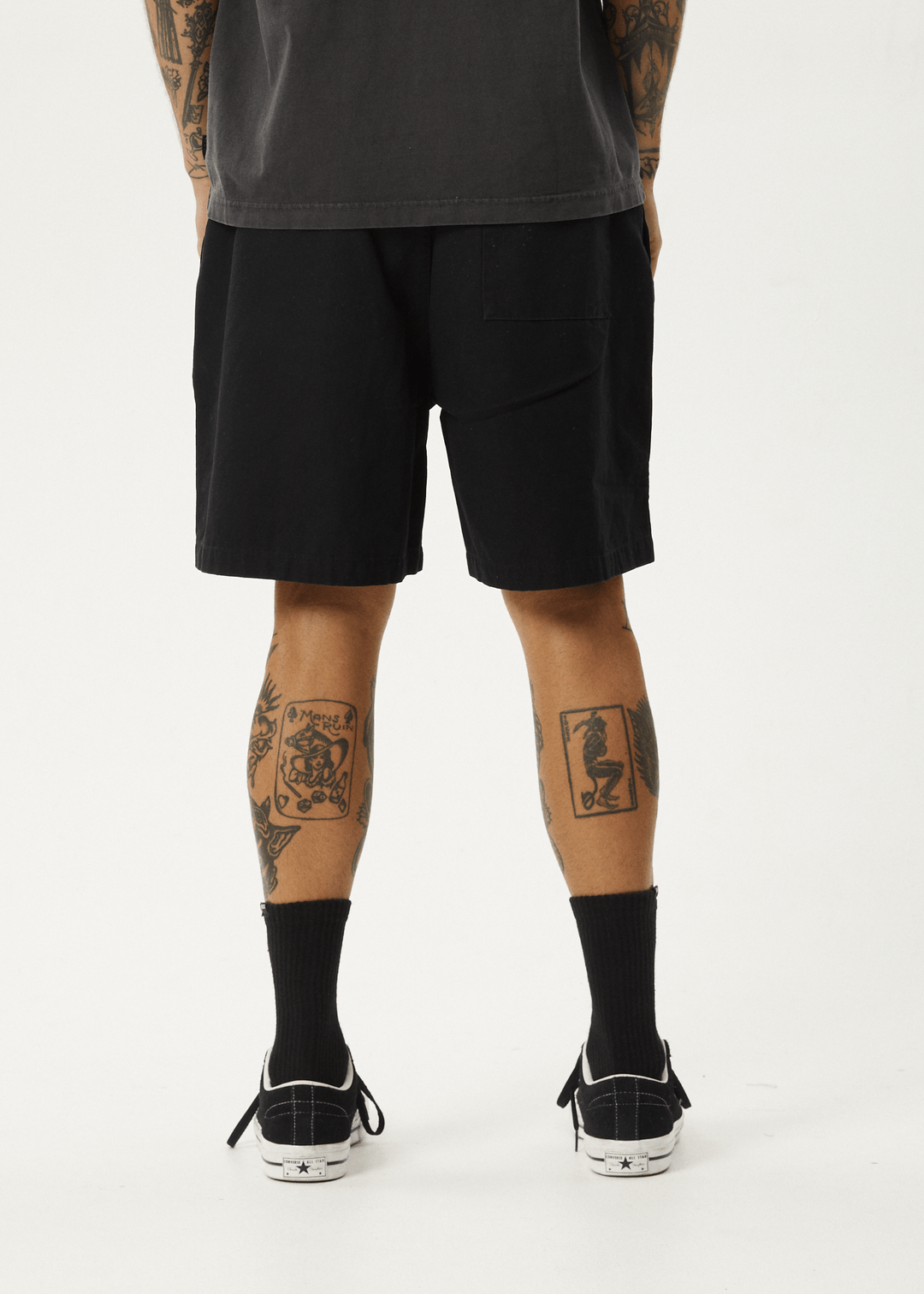 Ninety Eights - Oversized Short 20" - AfendsM240305 - BLACK - S