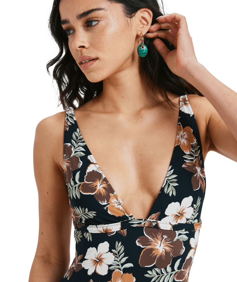 NOSTALGIC FEELS ONE PIECE - RoxyERJX103783 - ALMOND TROPICAL FEELS - XS