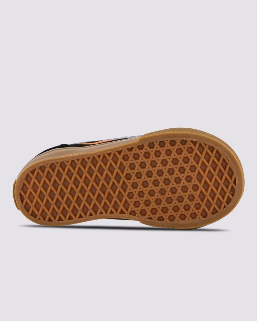 Old School V Kids Flame Black/Gum - VansVN0009RCB9M - BLK - Flame Black/Gum - 10