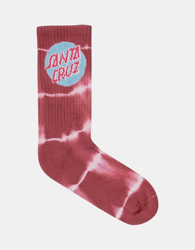 OTHER DOT REDUX CREW SOCK 2 PACK - Santa CruzSG225 - SO01 - AQUA TDYE - ROSE TDYE