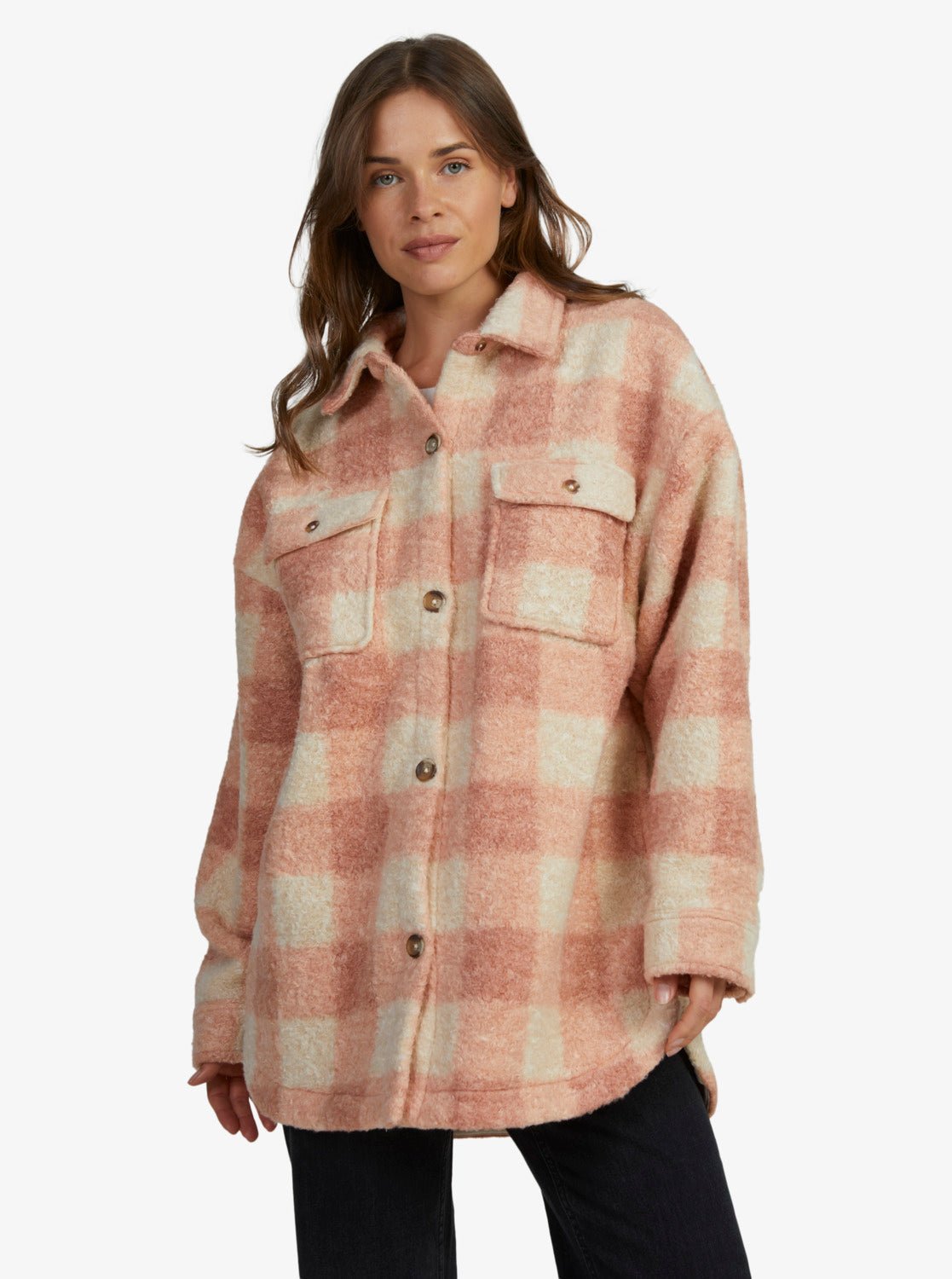 Over And Above - RoxyURJPF03008 - TJB8 - Paradiso Plaid Cafe Creme - L
