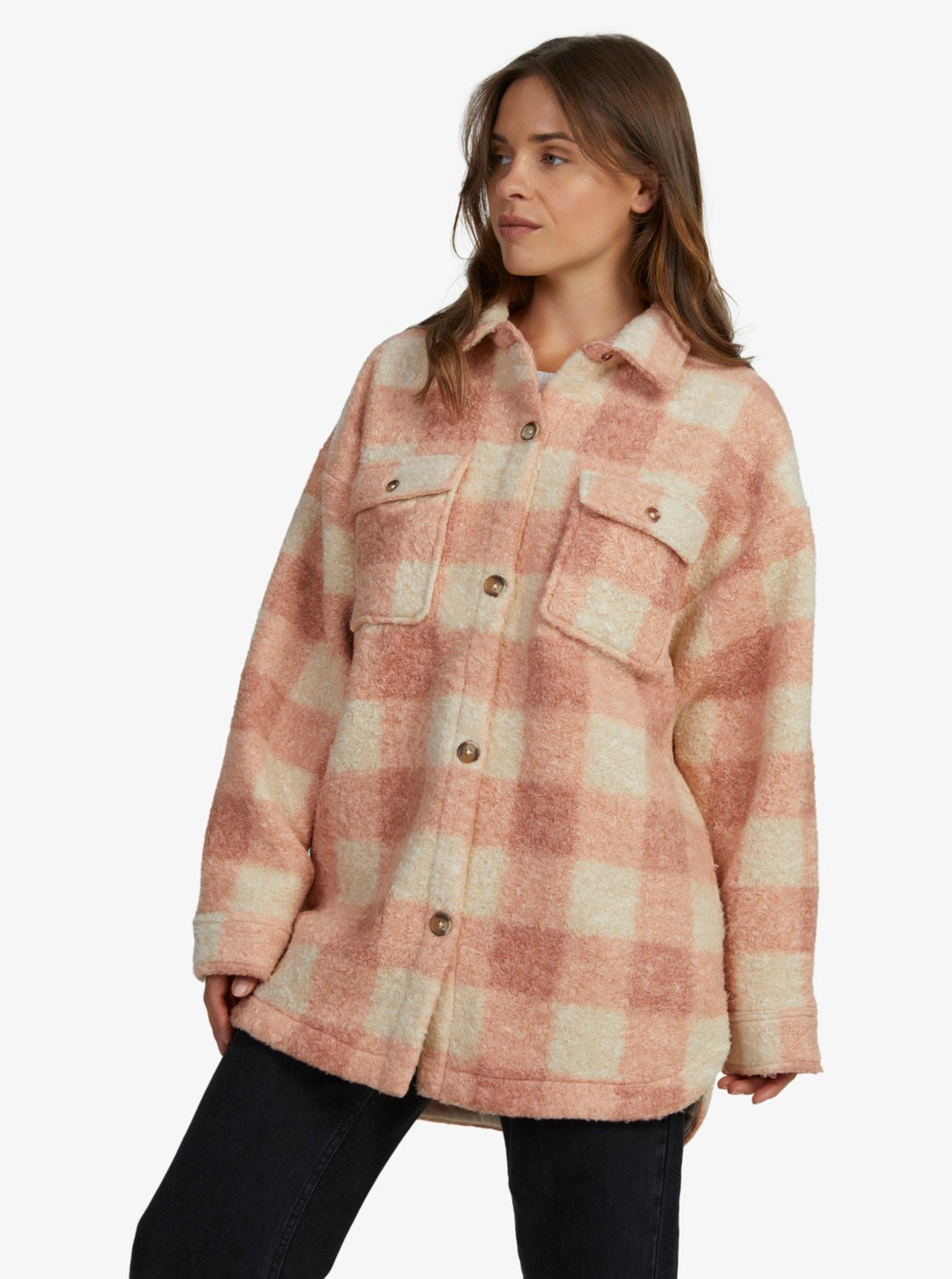 Over And Above - RoxyURJPF03008 - TJB8 - Paradiso Plaid Cafe Creme - L