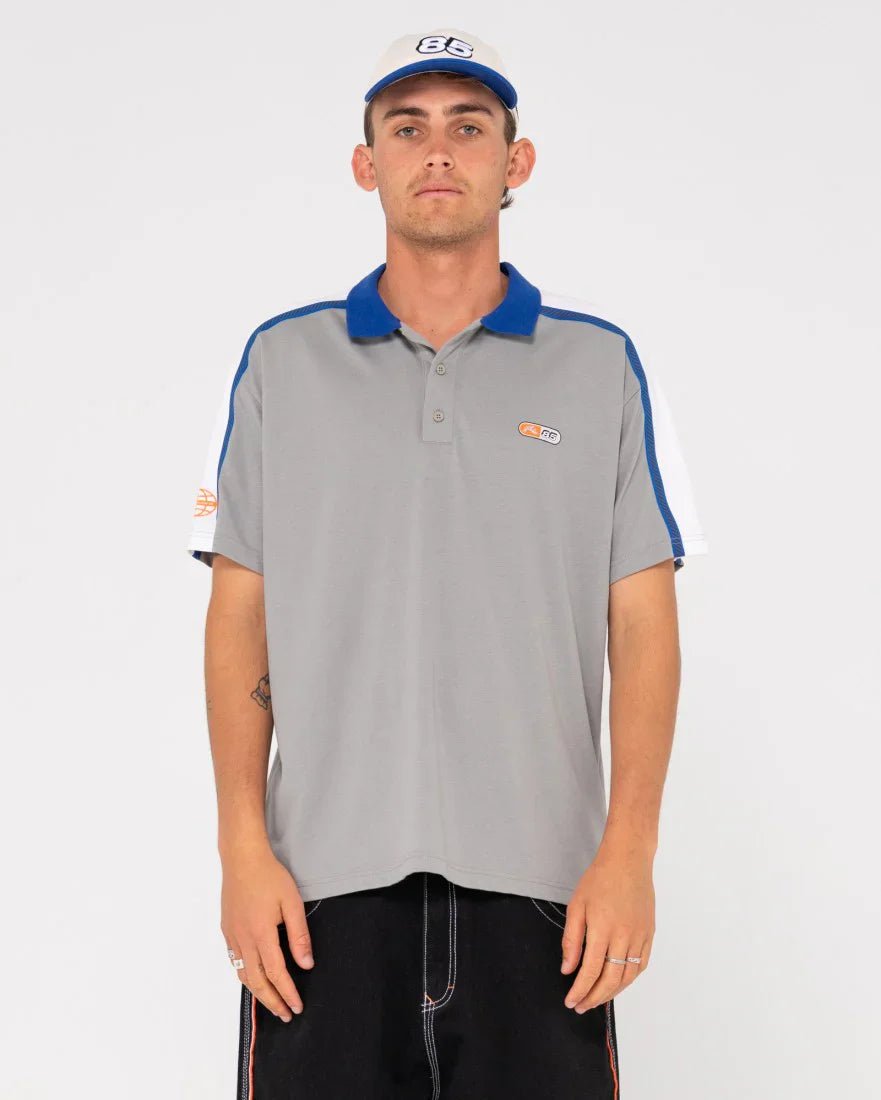 Oxecutioner Short Sleeve Polo - RustyPLM0327 - OYG - Oyster Grey - L