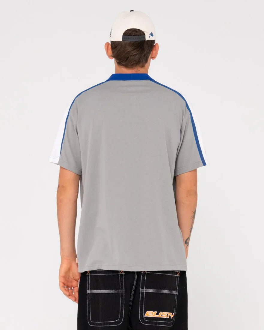 Oxecutioner Short Sleeve Polo - RustyPLM0327 - OYG - Oyster Grey - L