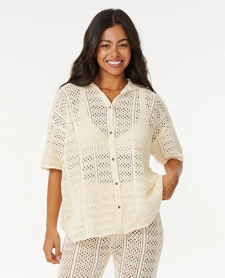 Pacific Dreams Crochet Shirt - Rip Curl037WSH - NATURAL - 2XS