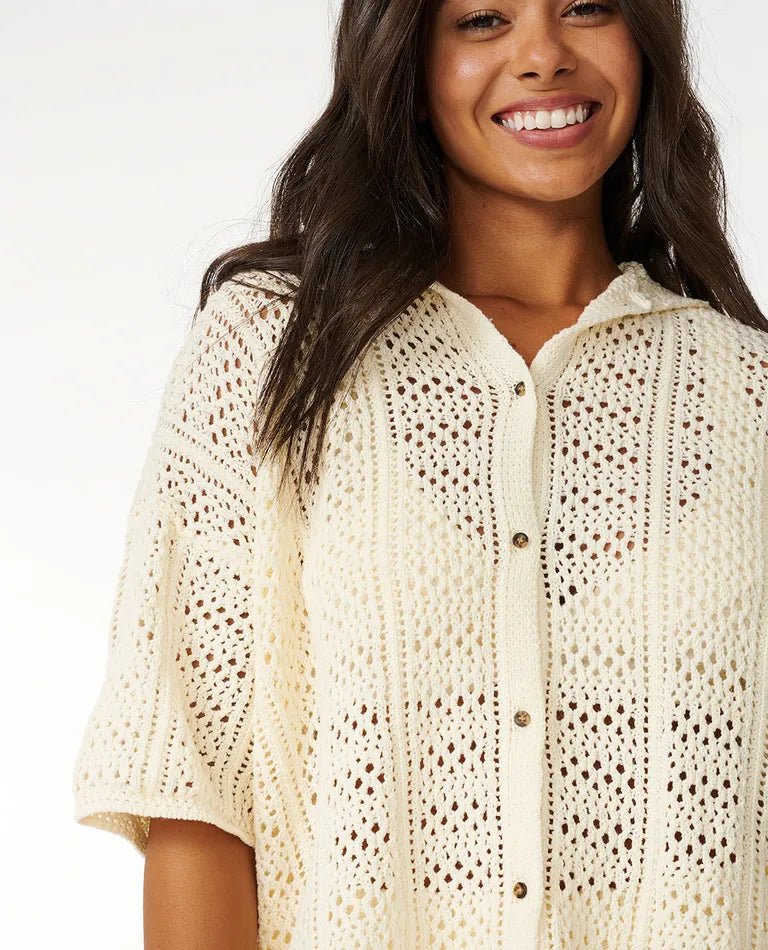 Pacific Dreams Crochet Shirt - Rip Curl037WSH - NATURAL - 2XS