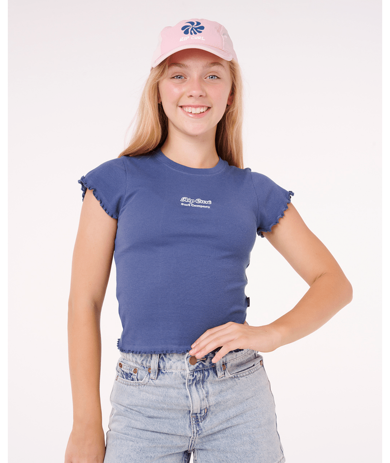 PARADISE CLUB RIB TEE - GIRL - Rip Curl05WGTE - Washed Navy - 8