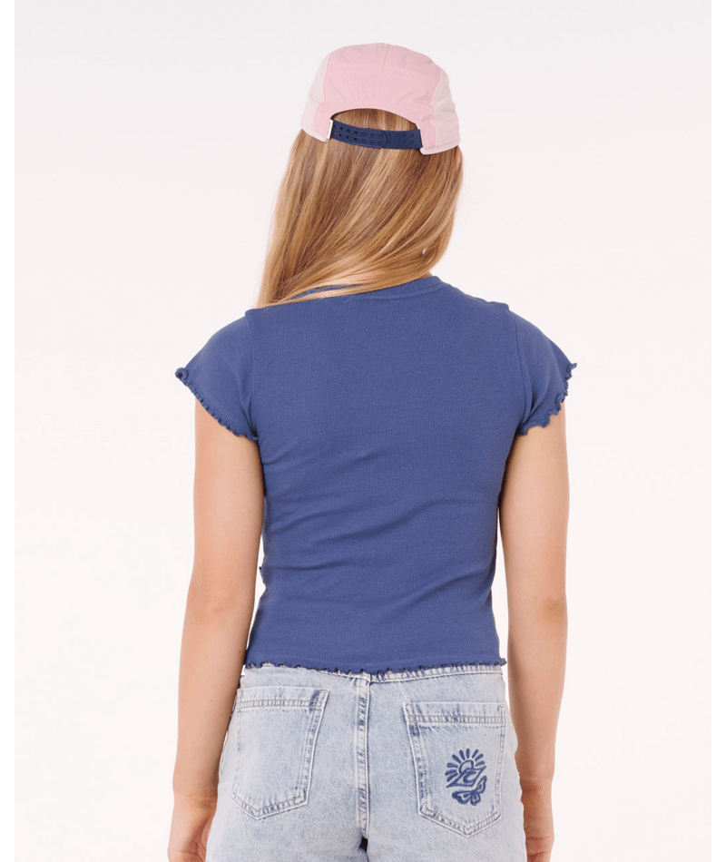PARADISE CLUB RIB TEE - GIRL - Rip Curl05WGTE - Washed Navy - 8