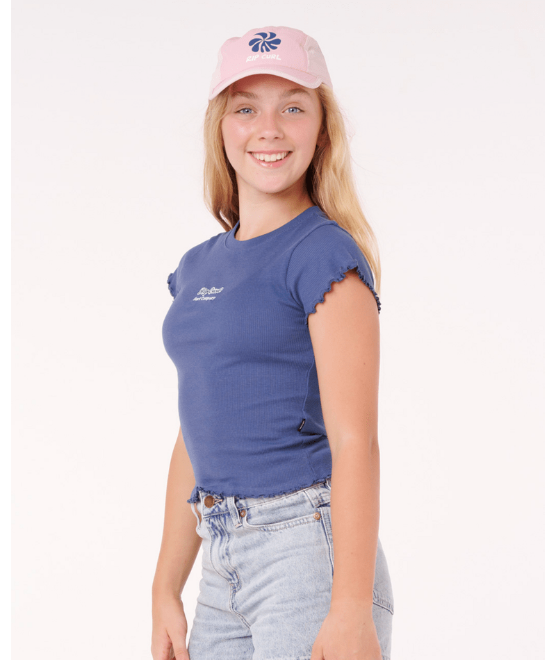 PARADISE CLUB RIB TEE - GIRL - Rip Curl05WGTE - Washed Navy - 8