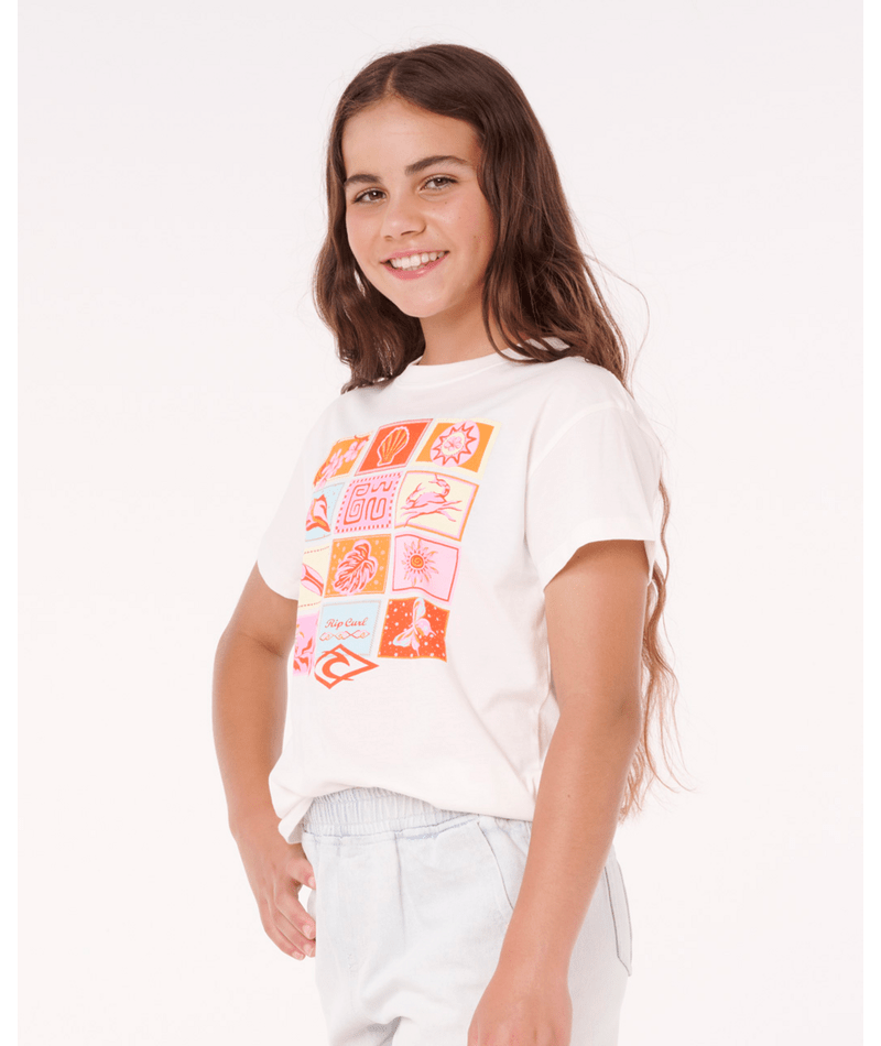 PARADISE CLUB SUMMER TEE - GIRL - Rip Curl05NGTE - BONE - 8