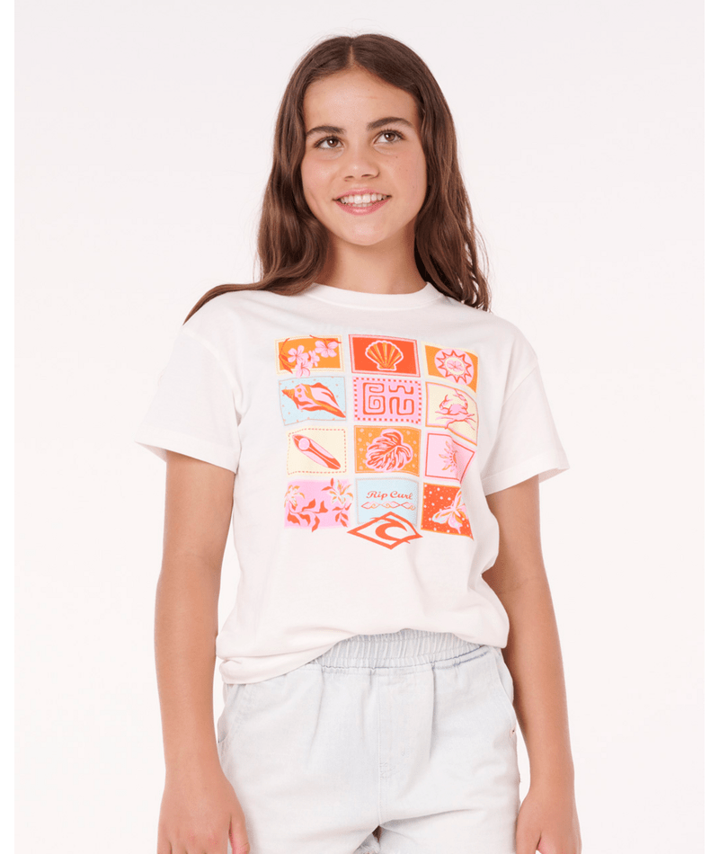 PARADISE CLUB SUMMER TEE - GIRL - Rip Curl05NGTE - BONE - 8